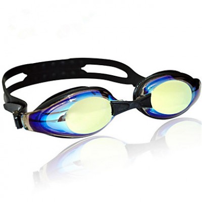 Wave magic color plating swimming goggles swimming goggles myopia glasses lens anti-fog myopia flat YJ02'