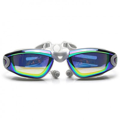 Size, Waterproof, Anti-Fog for Unisex Black/Orange/Light Blue/Light Pink/Grey/Blue Swimming Goggles'