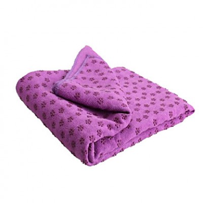 Non Slip/Eco Friendly/Waterproof/Pink/Blue/Purple 3 mm Thick polyester Yoga Towels with Black Bag Packing  