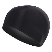 Comfortable spandex Mens Black adult swim cap