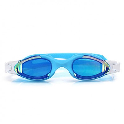 Size, Waterproof, Anti-Fog for Unisex Black/Pink/Light Blue/Blue Swimming Goggles'