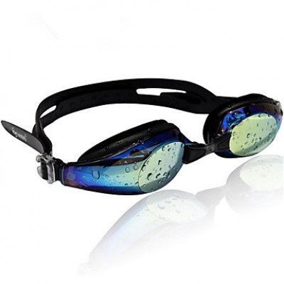 Wave magic color plating swimming goggles swimming goggles myopia glasses lens anti-fog myopia flat YJ02'