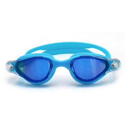 Size, Waterproof, Anti-Fog for Unisex Peach/Black/Light Blue/Blue Swimming Goggles'