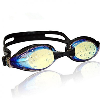 Wave magic color plating swimming goggles swimming goggles myopia glasses lens anti-fog myopia flat YJ02'